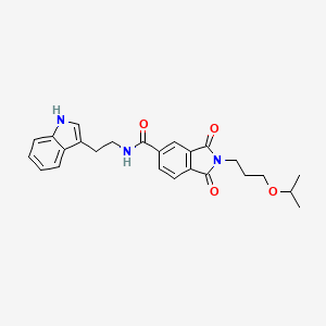 N-[2-(1H-indol-3-yl)ethyl]-1,3-dioxo-2-[3-(propan-2-yloxy)propyl]-2,3-dihydro-1H-isoindole-5-carboxamide