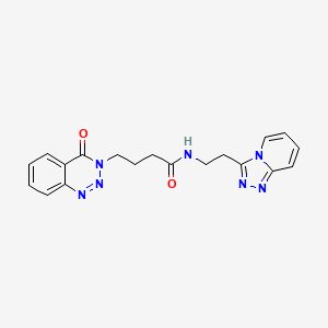 4-(4-oxo-1,2,3-benzotriazin-3(4H)-yl)-N-[2-([1,2,4]triazolo[4,3-a]pyridin-3-yl)ethyl]butanamide