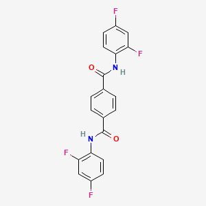 molecular formula C20H12F4N2O2 B11023723 N,N'-bis(2,4-difluorophenyl)benzene-1,4-dicarboxamide 