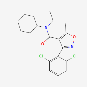 N-cyclohexyl-3-(2,6-dichlorophenyl)-N-ethyl-5-methyl-1,2-oxazole-4-carboxamide