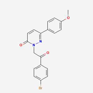 molecular formula C19H15BrN2O3 B11023751 2-[2-(4-bromophenyl)-2-oxoethyl]-6-(4-methoxyphenyl)pyridazin-3(2H)-one 