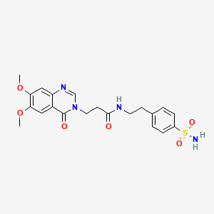 3-(6,7-dimethoxy-4-oxoquinazolin-3(4H)-yl)-N-[2-(4-sulfamoylphenyl)ethyl]propanamide