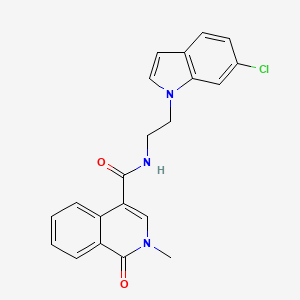 N-[2-(6-chloro-1H-indol-1-yl)ethyl]-2-methyl-1-oxo-1,2-dihydroisoquinoline-4-carboxamide