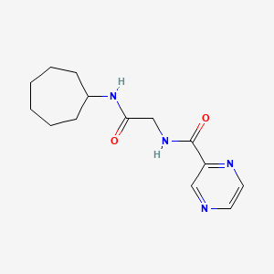 N-[2-(cycloheptylamino)-2-oxoethyl]-2-pyrazinecarboxamide