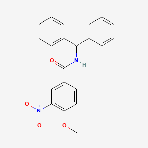 molecular formula C21H18N2O4 B11023879 N-benzhydryl-4-methoxy-3-nitrobenzamide 