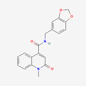 N-(1,3-benzodioxol-5-ylmethyl)-1-methyl-2-oxo-1,2-dihydro-4-quinolinecarboxamide