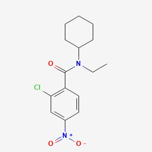 molecular formula C15H19ClN2O3 B11023993 2-chloro-N-cyclohexyl-N-ethyl-4-nitrobenzamide 