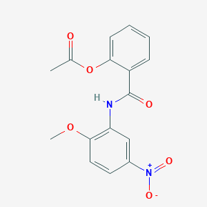 2-[(2-Methoxy-5-nitrophenyl)carbamoyl]phenyl acetate