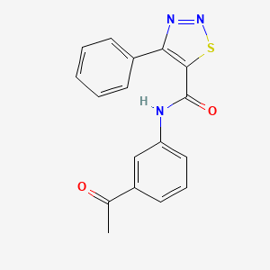 molecular formula C17H13N3O2S B11024062 N-(3-acetylphenyl)-4-phenyl-1,2,3-thiadiazole-5-carboxamide 