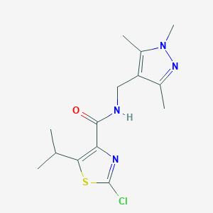 2-chloro-5-(propan-2-yl)-N-[(1,3,5-trimethyl-1H-pyrazol-4-yl)methyl]-1,3-thiazole-4-carboxamide