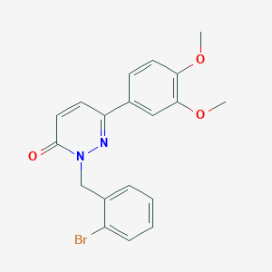 molecular formula C19H17BrN2O3 B11024079 2-(2-bromobenzyl)-6-(3,4-dimethoxyphenyl)pyridazin-3(2H)-one 