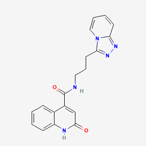 2-hydroxy-N-[3-([1,2,4]triazolo[4,3-a]pyridin-3-yl)propyl]quinoline-4-carboxamide