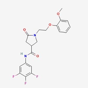 1-[2-(2-methoxyphenoxy)ethyl]-5-oxo-N-(3,4,5-trifluorophenyl)pyrrolidine-3-carboxamide