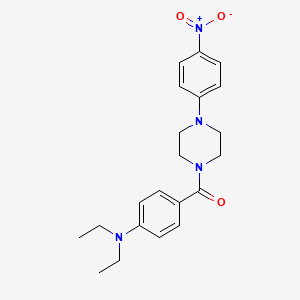 molecular formula C21H26N4O3 B11024117 [4-(Diethylamino)phenyl][4-(4-nitrophenyl)piperazin-1-yl]methanone 