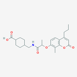 trans-4-[({2-[(8-methyl-2-oxo-4-propyl-2H-chromen-7-yl)oxy]propanoyl}amino)methyl]cyclohexanecarboxylic acid