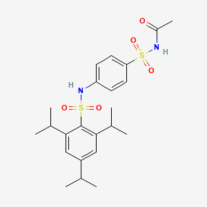 N-{[4-({[2,4,6-tri(propan-2-yl)phenyl]sulfonyl}amino)phenyl]sulfonyl}acetamide