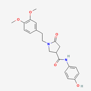 1-[2-(3,4-dimethoxyphenyl)ethyl]-N-(4-hydroxyphenyl)-5-oxopyrrolidine-3-carboxamide