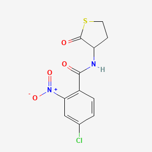 4-chloro-2-nitro-N-(2-oxotetrahydrothiophen-3-yl)benzamide