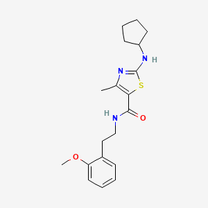 2-(cyclopentylamino)-N-[2-(2-methoxyphenyl)ethyl]-4-methyl-1,3-thiazole-5-carboxamide