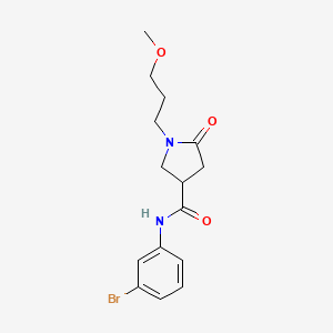 molecular formula C15H19BrN2O3 B11024171 N-(3-bromophenyl)-1-(3-methoxypropyl)-5-oxopyrrolidine-3-carboxamide 