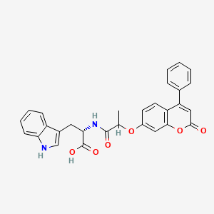 N-{2-[(2-oxo-4-phenyl-2H-chromen-7-yl)oxy]propanoyl}-L-tryptophan