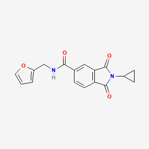 molecular formula C17H14N2O4 B11024180 2-cyclopropyl-N-(furan-2-ylmethyl)-1,3-dioxo-2,3-dihydro-1H-isoindole-5-carboxamide 