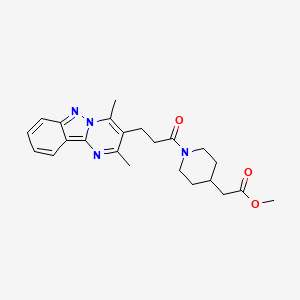 molecular formula C23H28N4O3 B11024233 Methyl {1-[3-(2,4-dimethylpyrimido[1,2-b]indazol-3-yl)propanoyl]piperidin-4-yl}acetate 