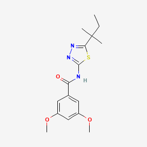 molecular formula C16H21N3O3S B11024238 3,5-dimethoxy-N-[5-(2-methylbutan-2-yl)-1,3,4-thiadiazol-2-yl]benzamide 