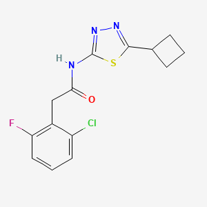 molecular formula C14H13ClFN3OS B11024251 2-(2-chloro-6-fluorophenyl)-N-(5-cyclobutyl-1,3,4-thiadiazol-2-yl)acetamide 