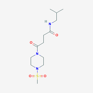 N-(2-methylpropyl)-4-[4-(methylsulfonyl)piperazin-1-yl]-4-oxobutanamide