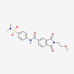 molecular formula C20H21N3O6S B11024262 N-[4-(dimethylsulfamoyl)phenyl]-2-(2-methoxyethyl)-1,3-dioxo-2,3-dihydro-1H-isoindole-5-carboxamide 