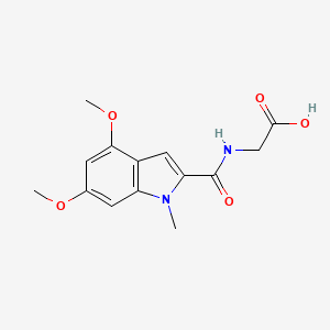 N-[(4,6-dimethoxy-1-methyl-1H-indol-2-yl)carbonyl]glycine