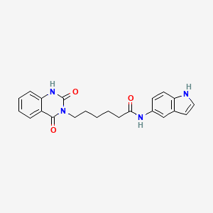 molecular formula C22H22N4O3 B11024298 6-(2-hydroxy-4-oxoquinazolin-3(4H)-yl)-N-(1H-indol-5-yl)hexanamide 