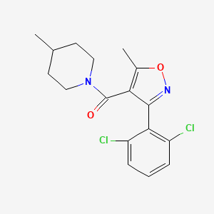 molecular formula C17H18Cl2N2O2 B11024311 [3-(2,6-Dichlorophenyl)-5-methyl-1,2-oxazol-4-yl](4-methylpiperidin-1-yl)methanone 