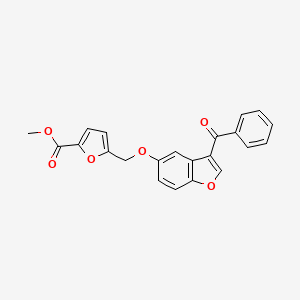 molecular formula C22H16O6 B11024325 Methyl 5-({[3-(phenylcarbonyl)-1-benzofuran-5-yl]oxy}methyl)furan-2-carboxylate 