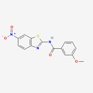 3-methoxy-N-(6-nitro-1,3-benzothiazol-2-yl)benzamide