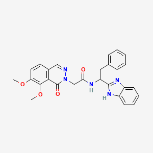 N-[1-(1H-benzimidazol-2-yl)-2-phenylethyl]-2-(7,8-dimethoxy-1-oxophthalazin-2(1H)-yl)acetamide