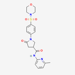 N-(6-methylpyridin-2-yl)-1-[4-(morpholin-4-ylsulfonyl)phenyl]-5-oxopyrrolidine-3-carboxamide