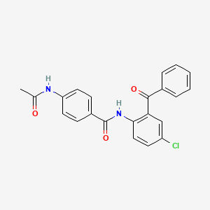 4-(acetylamino)-N-[4-chloro-2-(phenylcarbonyl)phenyl]benzamide