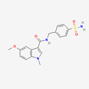 molecular formula C18H19N3O4S B11024376 5-methoxy-1-methyl-N-(4-sulfamoylbenzyl)-1H-indole-3-carboxamide 