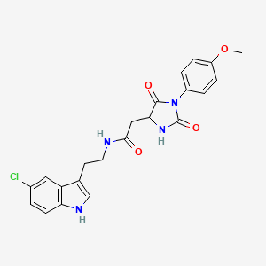 N-[2-(5-chloro-1H-indol-3-yl)ethyl]-2-[1-(4-methoxyphenyl)-2,5-dioxoimidazolidin-4-yl]acetamide