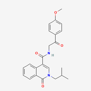 N-[2-(4-methoxyphenyl)-2-oxoethyl]-2-(2-methylpropyl)-1-oxo-1,2-dihydroisoquinoline-4-carboxamide