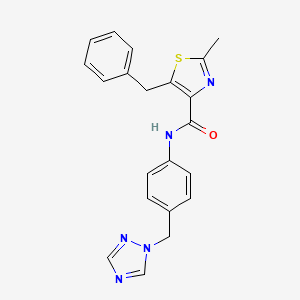 5-benzyl-2-methyl-N-[4-(1H-1,2,4-triazol-1-ylmethyl)phenyl]-1,3-thiazole-4-carboxamide