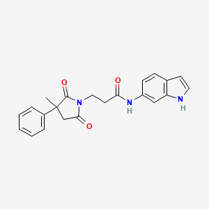 N-(1H-indol-6-yl)-3-(3-methyl-2,5-dioxo-3-phenylpyrrolidin-1-yl)propanamide