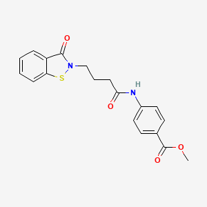 methyl 4-{[4-(3-oxo-1,2-benzothiazol-2(3H)-yl)butanoyl]amino}benzoate