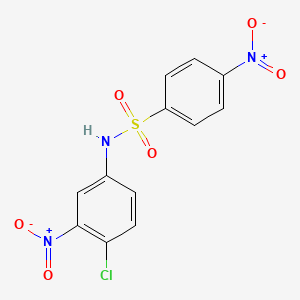 molecular formula C12H8ClN3O6S B11024437 N-(4-chloro-3-nitrophenyl)-4-nitrobenzenesulfonamide 