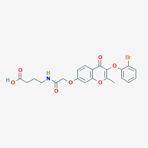 4-[({[3-(2-bromophenoxy)-2-methyl-4-oxo-4H-chromen-7-yl]oxy}acetyl)amino]butanoic acid