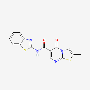 N-(1,3-benzothiazol-2-yl)-2-methyl-5-oxo-5H-[1,3]thiazolo[3,2-a]pyrimidine-6-carboxamide