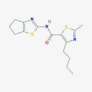 4-butyl-N-(5,6-dihydro-4H-cyclopenta[d][1,3]thiazol-2-yl)-2-methyl-1,3-thiazole-5-carboxamide