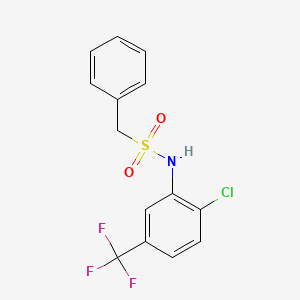 molecular formula C14H11ClF3NO2S B11024603 N-[2-chloro-5-(trifluoromethyl)phenyl]-1-phenylmethanesulfonamide 